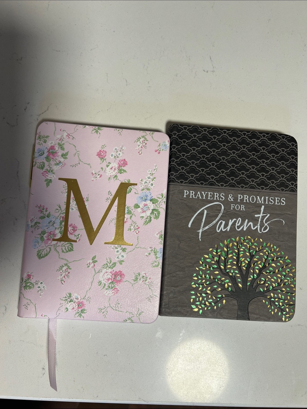 Monogram M Pink Floral Notebook & Prayer Book - Picture 1 of 5